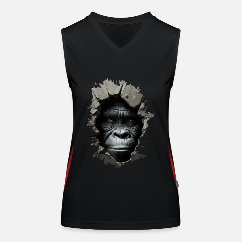 Gorilla in the hole Women's Functional Contrast Tank Top