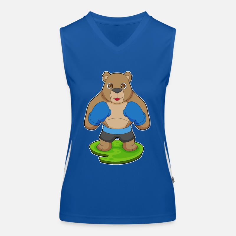 Bär Boxer Boxhandschuhe Boxen Funktionelles Kontrast-Tank Top für Frauen