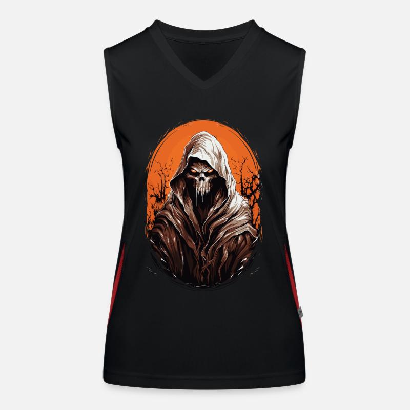 Spooky Halloween Grim Reaper Grim Reaper Women's Functional Contrast Tank Top