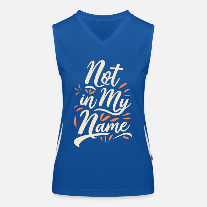 Pas en mon nom Devise Déclaration disant Débardeur respirant contrasté Femme