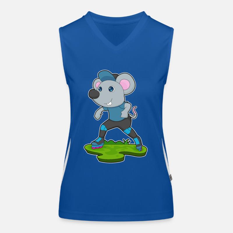 Maus Inline skating Rollschuhe Funktionelles Kontrast-Tank Top für Frauen