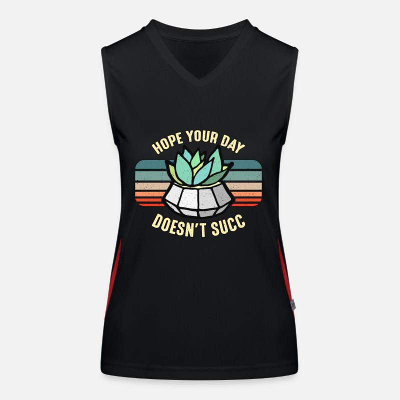 Succulent Hope Your Day Doesn't Succ Gardening Funktionelles Kontrast-Tank Top für Frauen