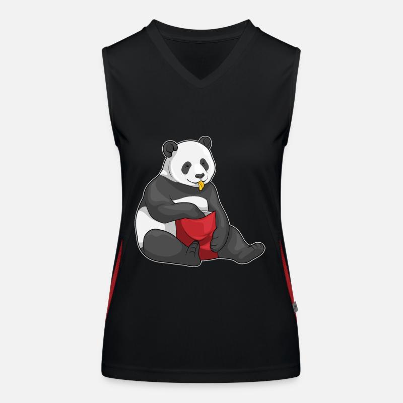 Panda Chips Sac à puces Débardeur respirant contrasté Femme
