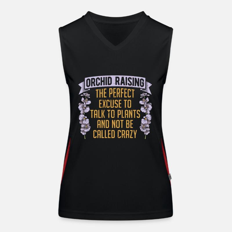Orchidée élevant l’excuse parfaite fleur d’orchidée Débardeur respirant contrasté Femme