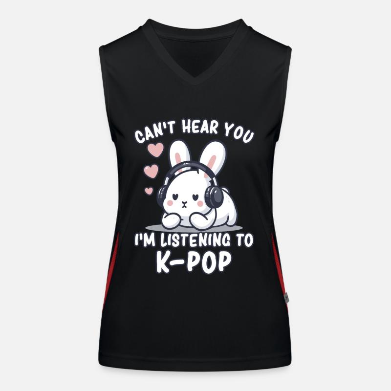 K-Pop KPop Lapin de musique coréenne Débardeur respirant contrasté Femme