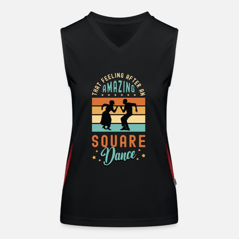 Square Dancing That Feeling After Western Dancing Women's Functional Contrast Tank Top