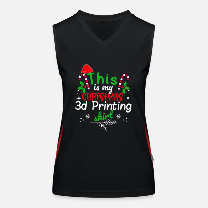 This is my Christmas 3D Printing Shirt Women's Functional Contrast Tank Top