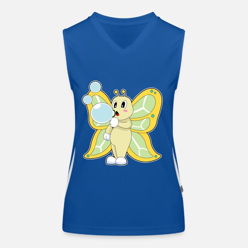 Butterfly Soap Bubbles Women's Functional Contrast Tank Top