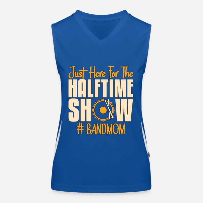 Drumline Just Here For The Halftime Show Drummer Women's Functional Contrast Tank Top