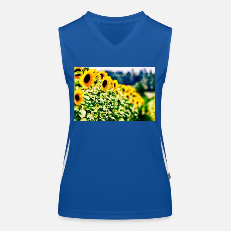 Sunflowers Women's Functional Contrast Tank Top