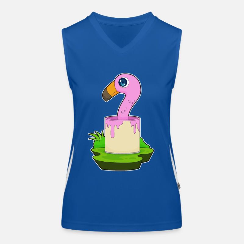 Flamingo Maler Farbeimer Malen Funktionelles Kontrast-Tank Top für Frauen