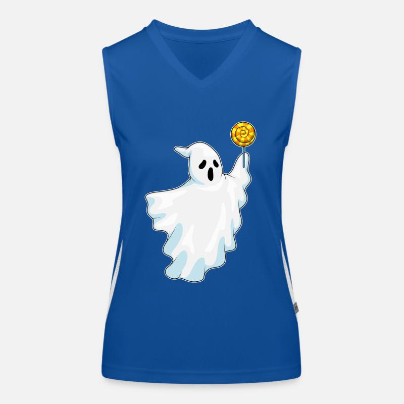 Ghost Halloween Lollipops Women's Functional Contrast Tank Top
