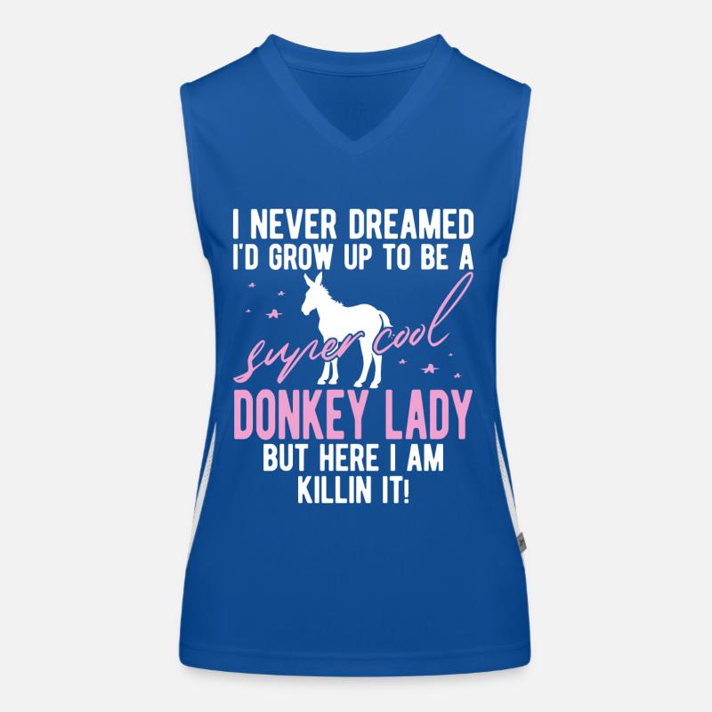 Donkey Mom Donkey Gift Donkey Lover Saying Women's Functional Contrast Tank Top