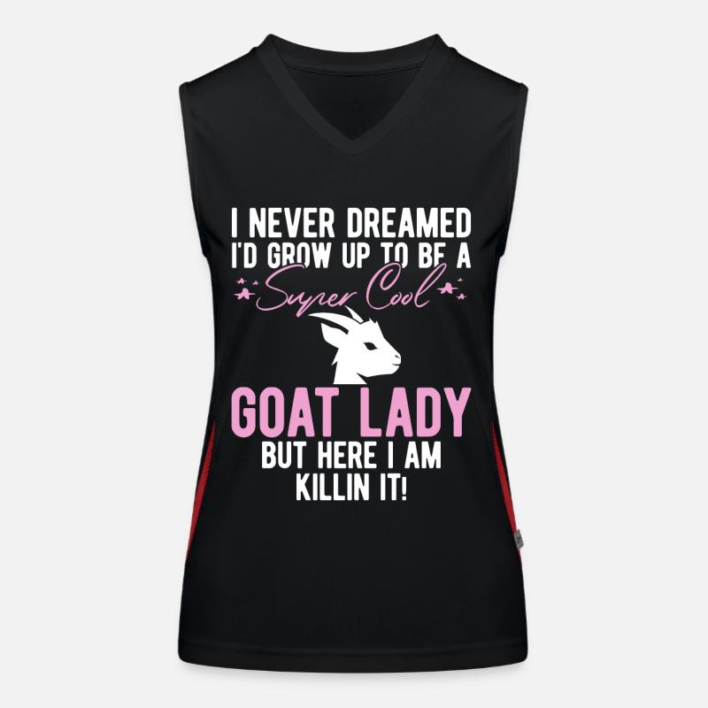 Goat Mom Goat Gift Goat Lover Saying Women's Functional Contrast Tank Top