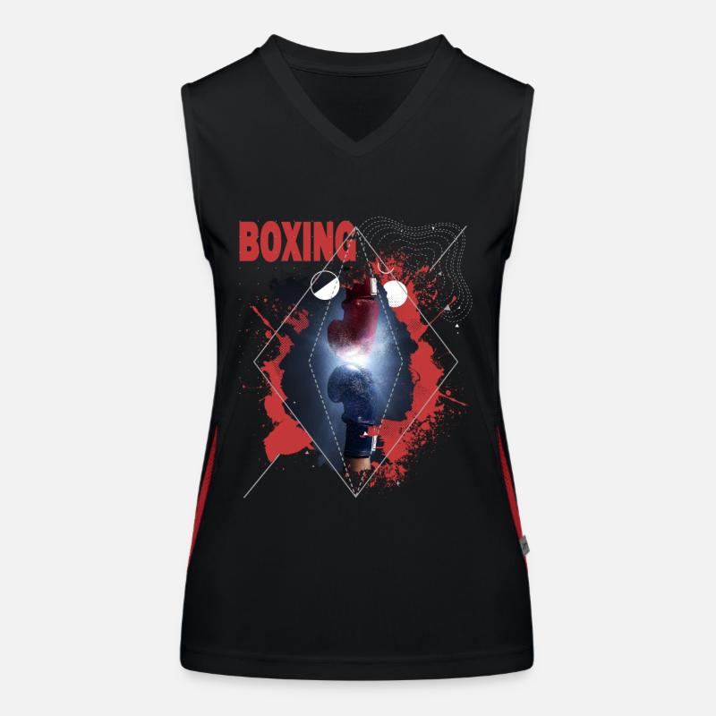 Boxe Boxe Boxe Gants de Boxe Boxe Match Ring de Boxe Débardeur respirant contrasté Femme