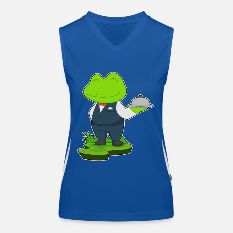 Frosch Kellner Servierplatte Funktionelles Kontrast-Tank Top für Frauen