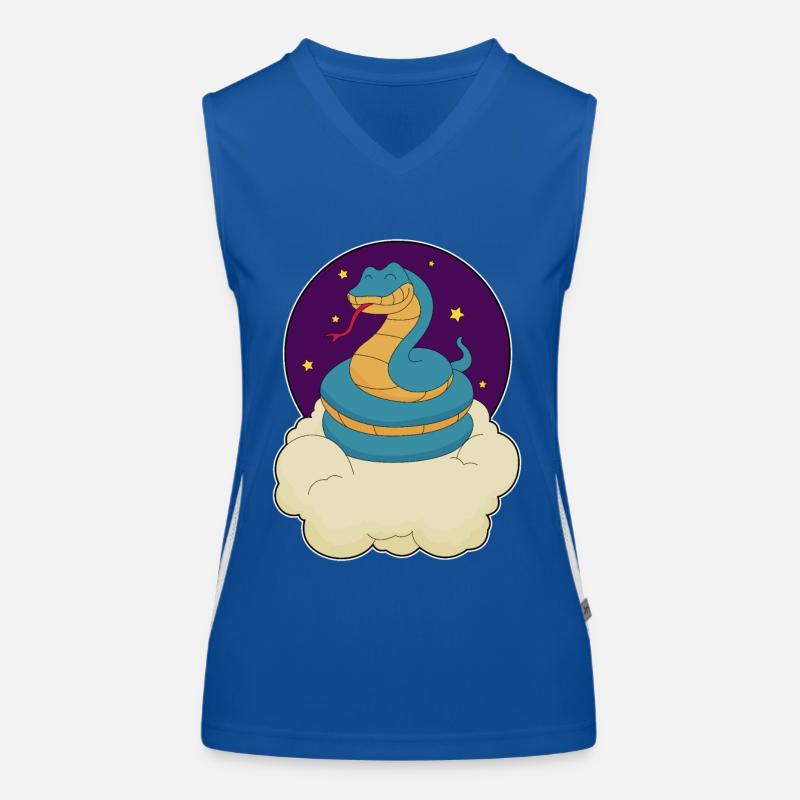 Serpent, Nuit, Étoiles, Nuages Débardeur respirant contrasté Femme