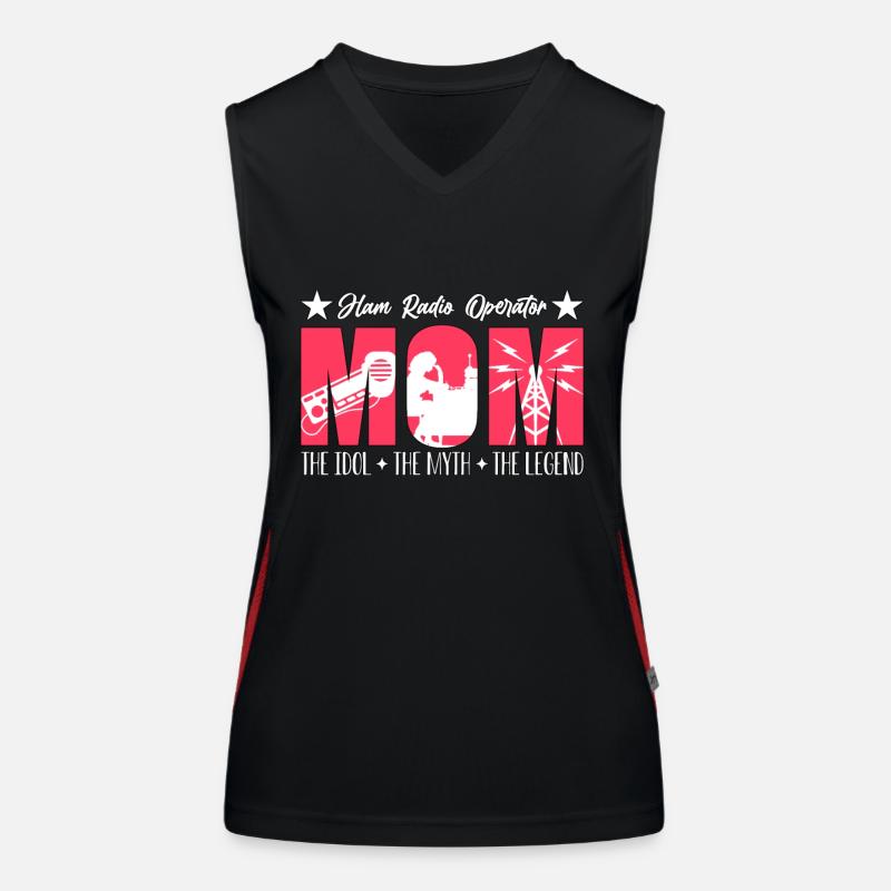 Ham Radio Operator Mom The Idol The Radio Operator Funktionelles Kontrast-Tank Top für Frauen