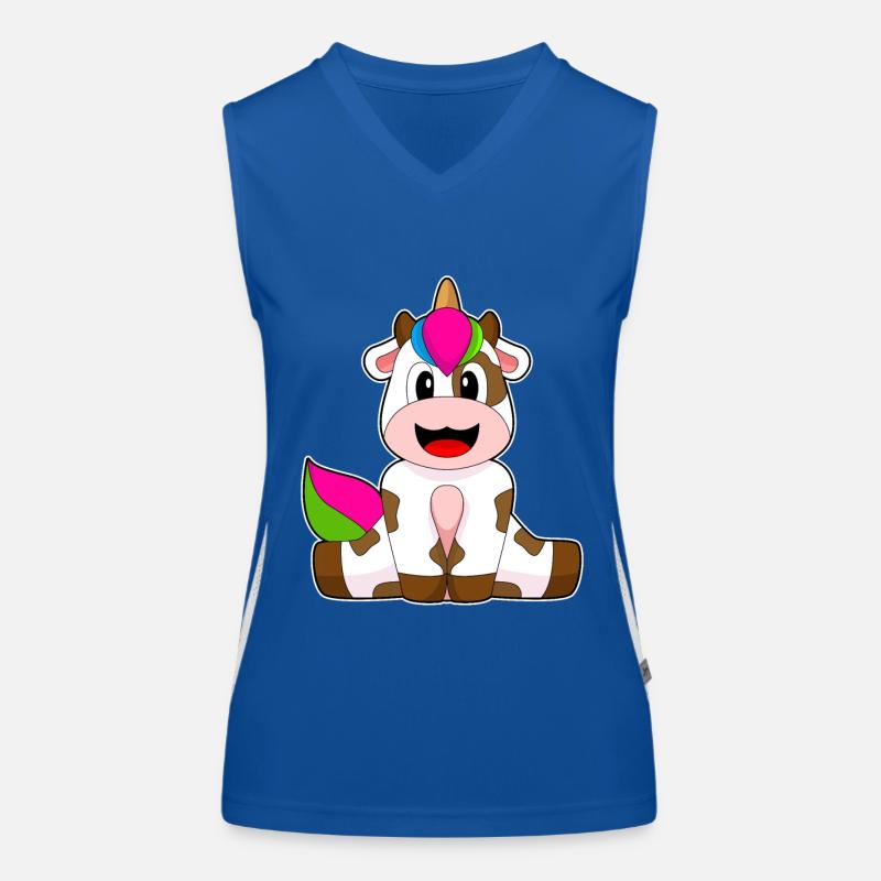 Licorne vache Débardeur respirant contrasté Femme