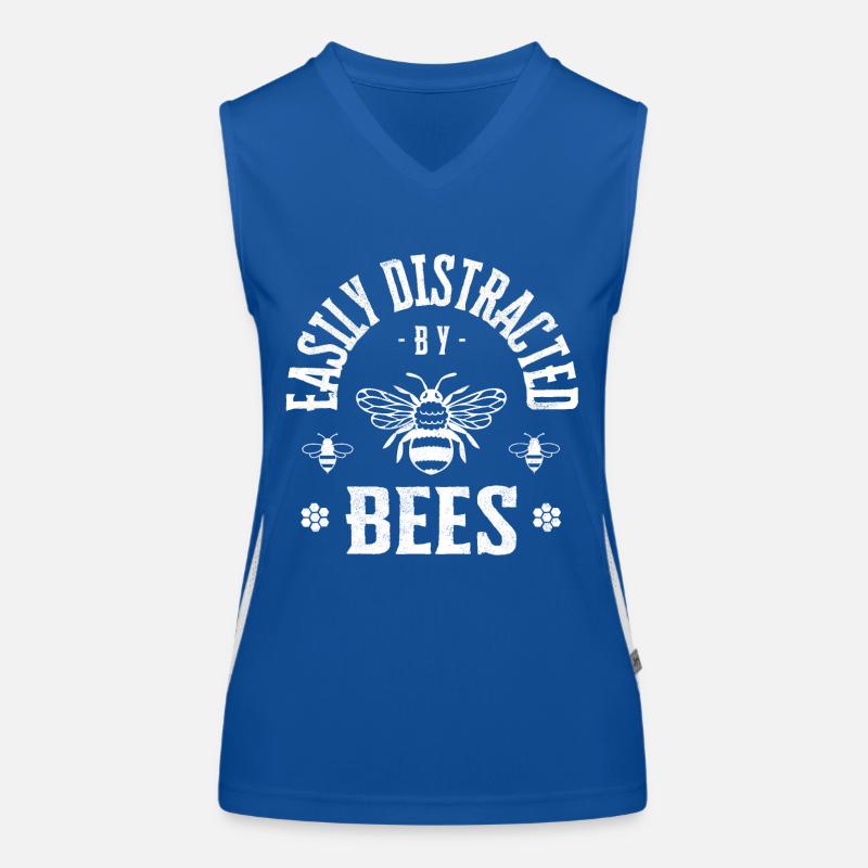 Easily distracted by bees Funktionelles Kontrast-Tank Top für Frauen