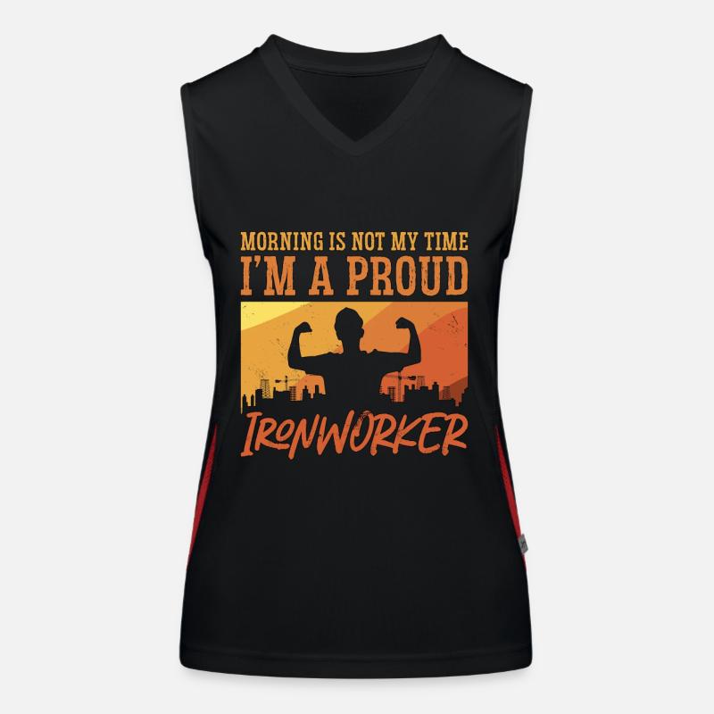 Ironworker Morning Is Not My Time I'm A Locksmith Women's Functional Contrast Tank Top