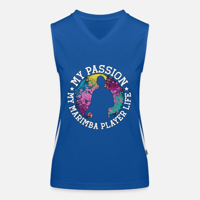 Marimba Player My Passion My Percussion Instrument Funktionelles Kontrast-Tank Top für Frauen