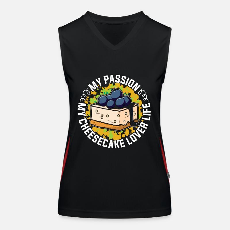 Cheesecake Lover My Passion My Cheesecake Baking Funktionelles Kontrast-Tank Top für Frauen