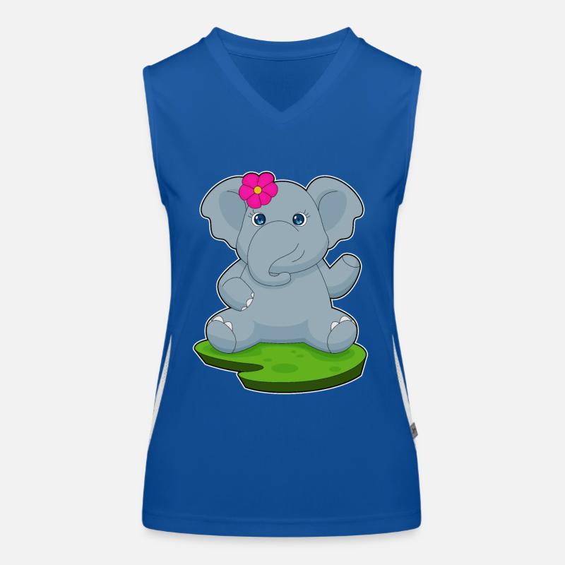 Elefant Blume Funktionelles Kontrast-Tank Top für Frauen