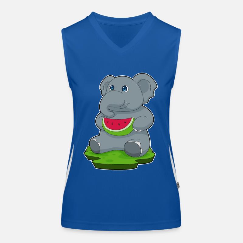 Éléphant Pastèque Fruit Débardeur respirant contrasté Femme