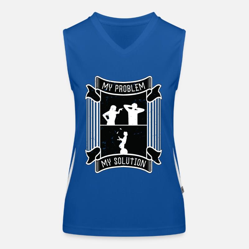Circus Clown My Problem My Solution Pictogram Dad Funktionelles Kontrast-Tank Top für Frauen
