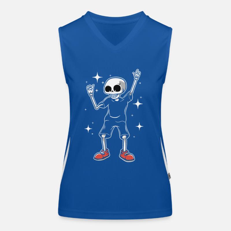 Cool Funny Skeleton Women's Functional Contrast Tank Top