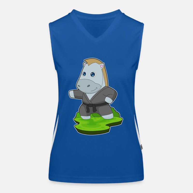 Pferd Kämpfer Kampfkunst Funktionelles Kontrast-Tank Top für Frauen