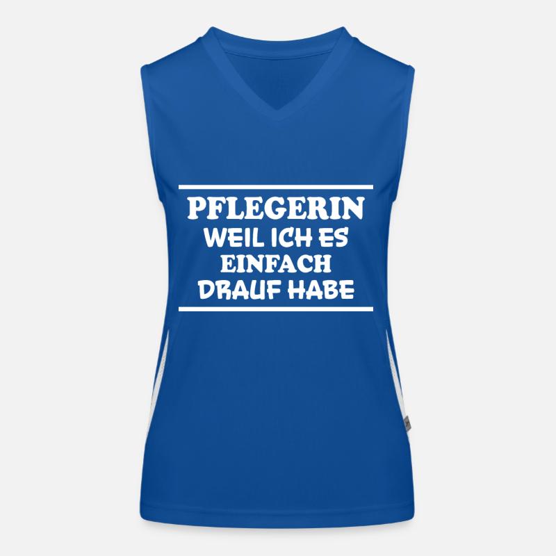 Pflegerin Spruch Pflegekraft Pflegerin Geschenk Funktionelles Kontrast-Tank Top für Frauen