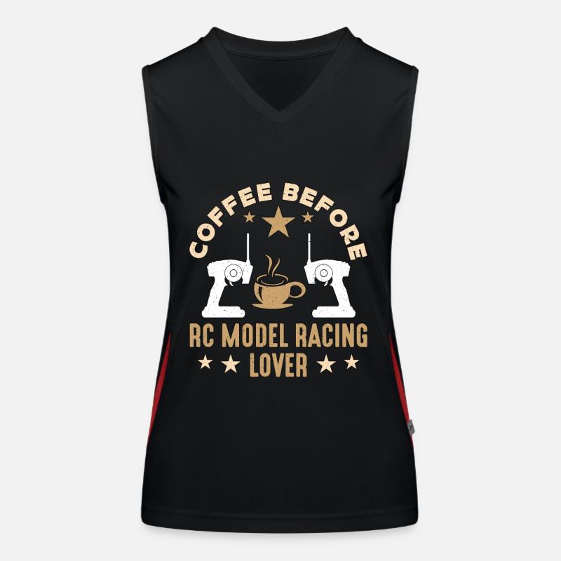 RC Model Racing Lover Coffee RC Model Coffee Lover Débardeur respirant contrasté Femme