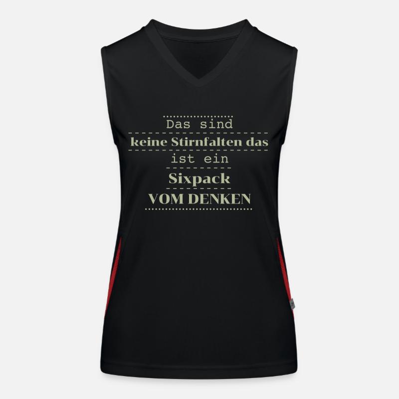 Funny Saying Six Pack Women's Functional Contrast Tank Top