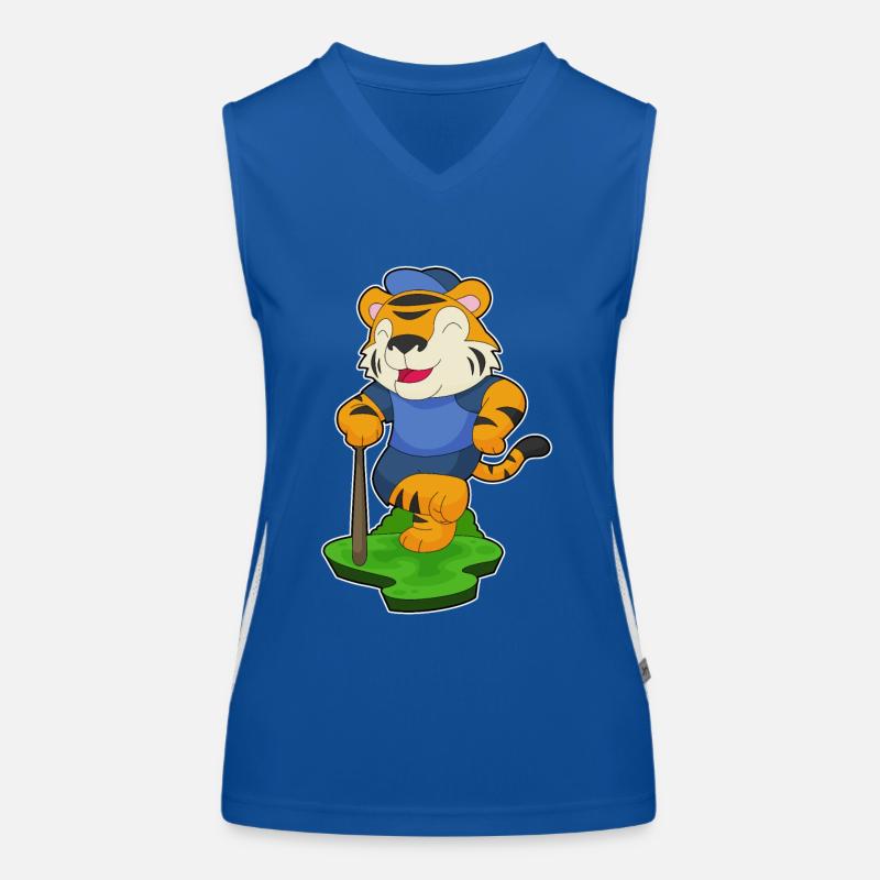 Batte de baseball Tiger Baseball Débardeur respirant contrasté Femme