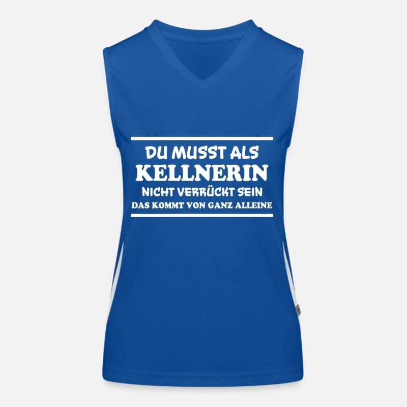 Kellnerin Spruch Kellner Beruf Kellnerin Geschenk Funktionelles Kontrast-Tank Top für Frauen