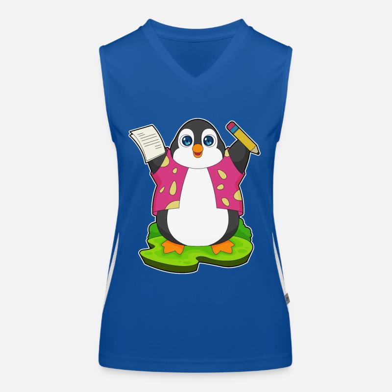École de papier crayon pingouin Débardeur respirant contrasté Femme