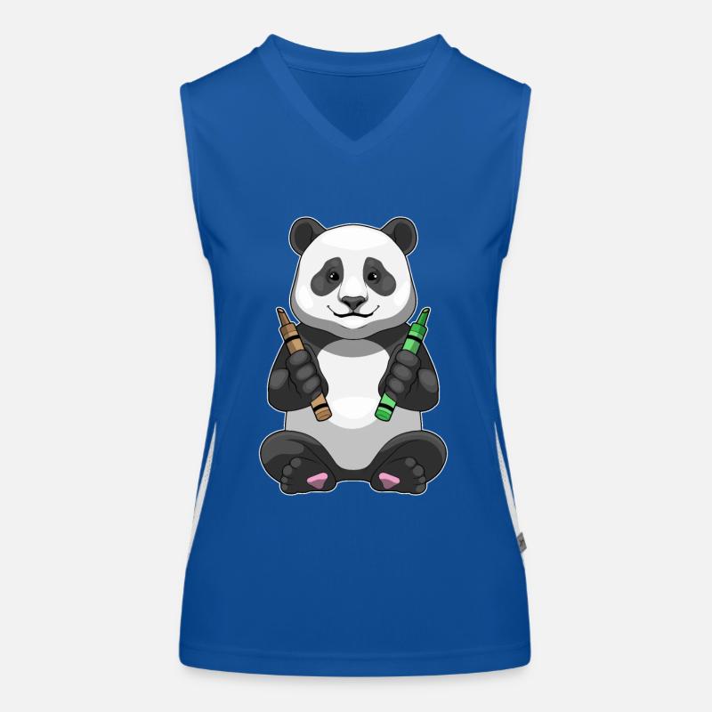 École de crayons de couleur Panda Student Débardeur respirant contrasté Femme