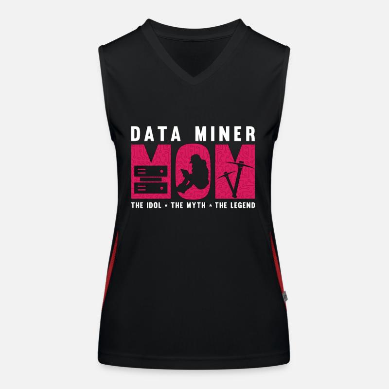 Data Miner Mom The Idol The Myth Data Scientist Funktionelles Kontrast-Tank Top für Frauen