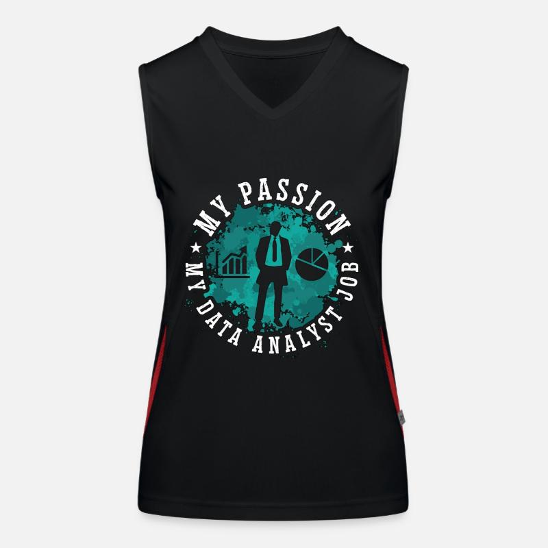 Data Analyst My Passion My Data Computer Science Débardeur respirant contrasté Femme