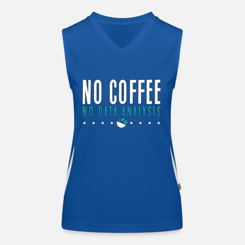 Data Analyst No Coffee No Programmer Coffee Lover Funktionelles Kontrast-Tank Top für Frauen