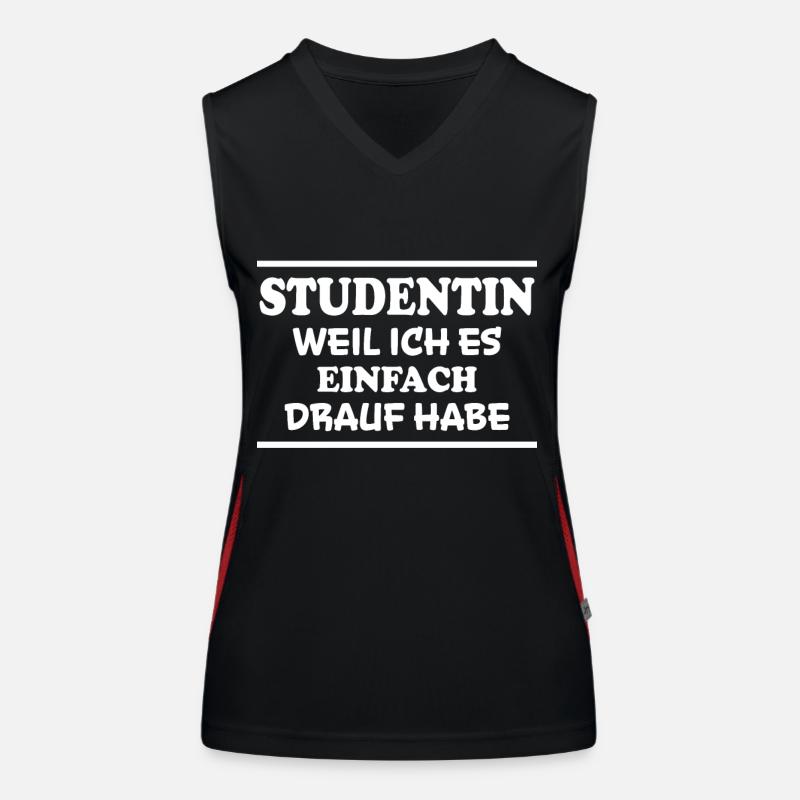 Studentin Spruch Universität Studentin Geschenk Funktionelles Kontrast-Tank Top für Frauen