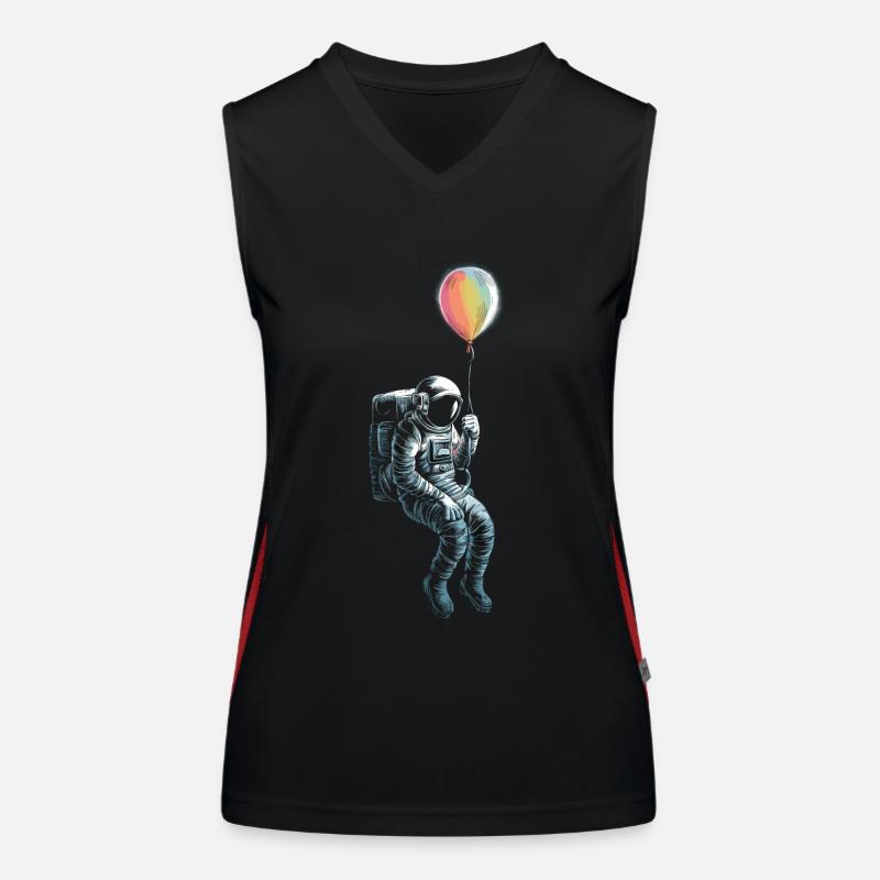 Ballon astronaute astronaute astronaute Débardeur respirant contrasté Femme