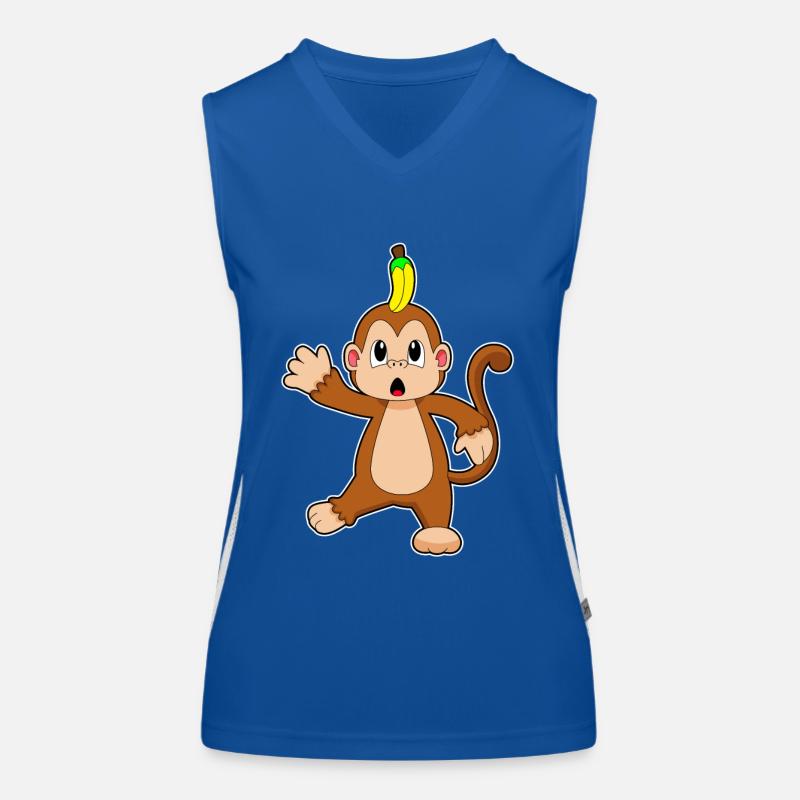 Affe Banane Balanzieren Funktionelles Kontrast-Tank Top für Frauen