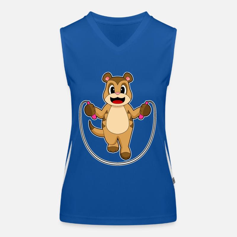 Erdmännchen Seilspringen Seil Funktionelles Kontrast-Tank Top für Frauen