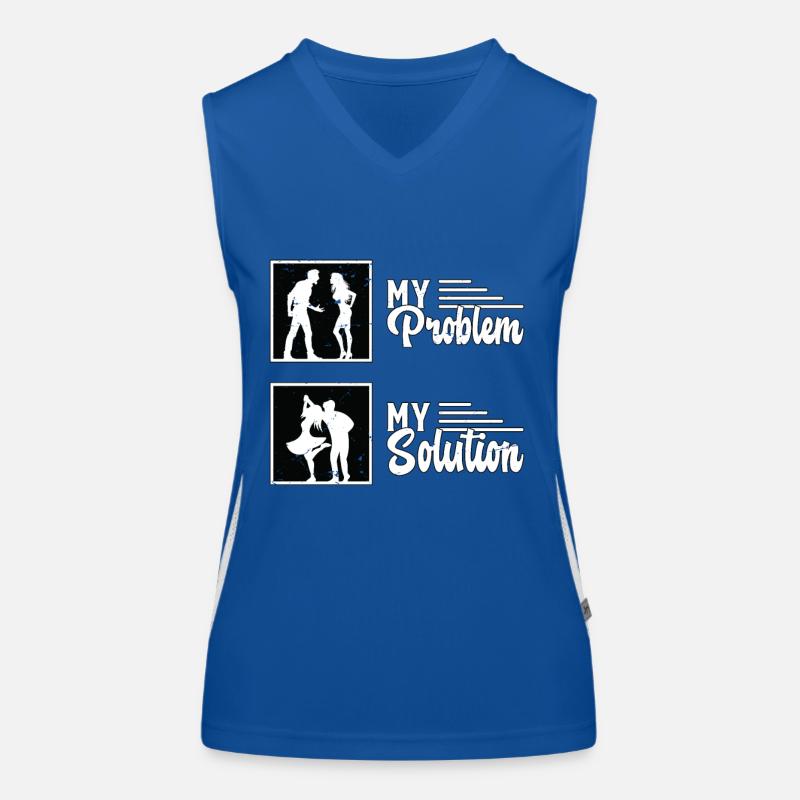 Swing Dancer My Problem My Solution Pictogram Mom Funktionelles Kontrast-Tank Top für Frauen