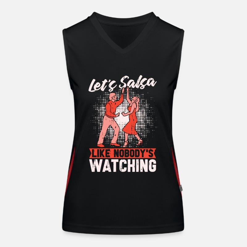 Danse Salsa Aimons danser Danseur de salsa Débardeur respirant contrasté Femme