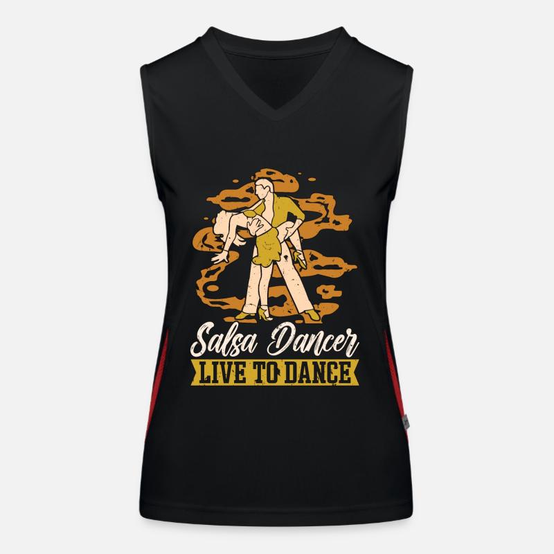 Salsa Dancer Live To Mambo Dancing Salsa Dancer Women's Functional Contrast Tank Top