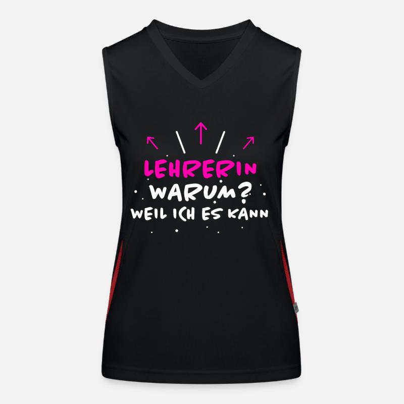Lehrerin Spruch Lehrer Lustiges Lehrerin Geschenk Funktionelles Kontrast-Tank Top für Frauen